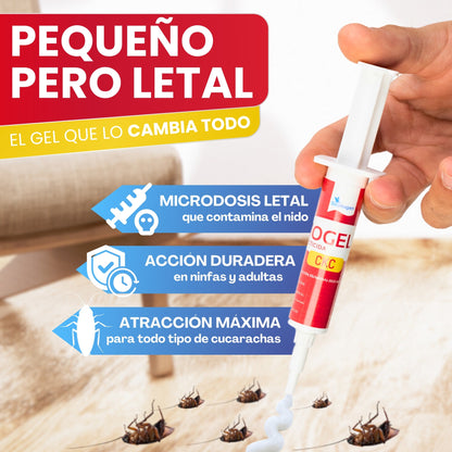 Gel Mata Cucarachas + Trampas Adhesivas | Eliminación Total desde el Nido