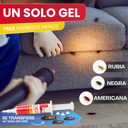 Gel Mata Cucarachas + Trampas Adhesivas | Eliminación Total desde el Nido