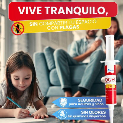Gel Mata Cucarachas + Trampas Adhesivas | Eliminación Total desde el Nido
