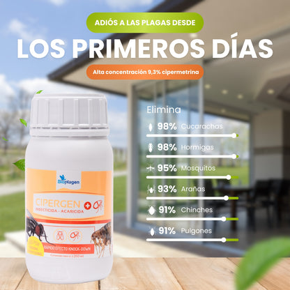 Insecticida Concentrado con Cipermetrina 9,3% | Acción Rápida y Protección Prolongada contra Insectos