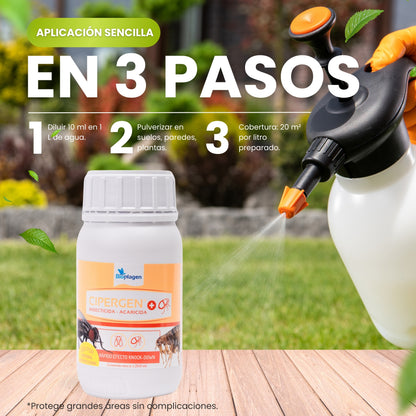 Insecticida Concentrado con Cipermetrina 9,3% | Acción Rápida y Protección Prolongada contra Insectos