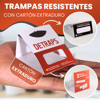 Trampas Adhesivas para Cucarachas Extra Fuertes | Atrayente Alimentario Sin Veneno ni Biocidas