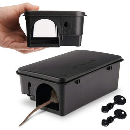 Portacebos para Ratas con Llave de Seguridad | Cajas Portacebo Resistentes para Interior y Exterior