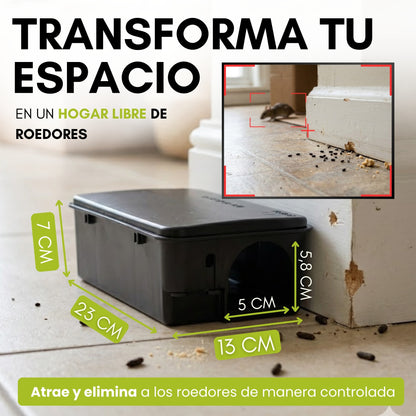 Portacebos para Ratas con Llave de Seguridad | Cajas Portacebo Resistentes para Interior y Exterior