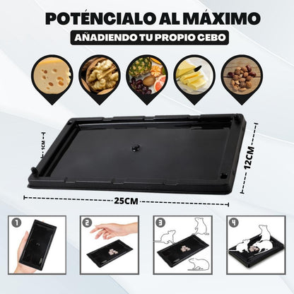 Trampas Adhesivas para Ratas y Ratones | Pegamento Extra Fuerte Sin Veneno ni Biocidas