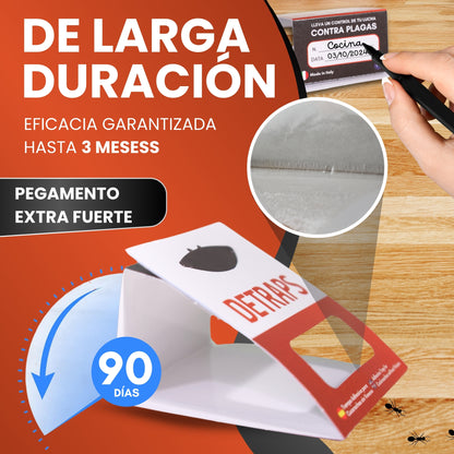 Trampas Adhesivas para Cucarachas Extra Fuertes | Atrayente Alimentario Sin Veneno ni Biocidas