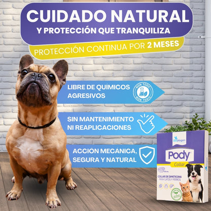 Collar Antiparasitario para Perros y Gatos 60 cm | Protección Natural hasta 8 Meses