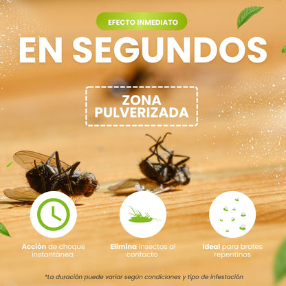 Insecticida Concentrado 250 ml + 2 Trampas Adhesivas XL | Control Integral de Cucarachas, Hormigas, Moscas y Mosquitos