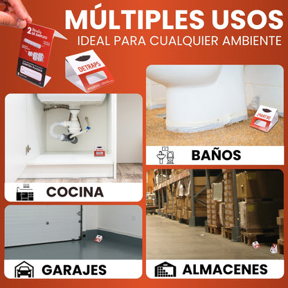 Trampas Adhesivas para Cucarachas Extra Fuertes | Atrayente Alimentario Sin Veneno ni Biocidas