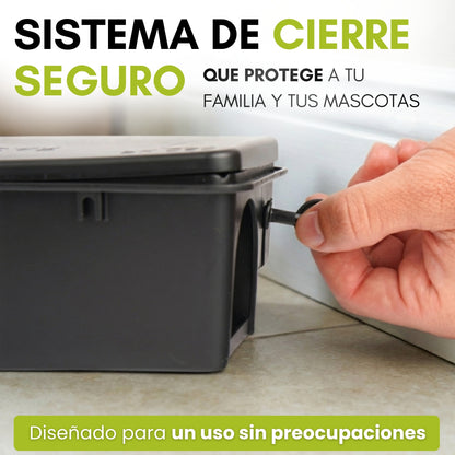 Portacebos para Ratas con Llave de Seguridad | Cajas Portacebo Resistentes para Interior y Exterior