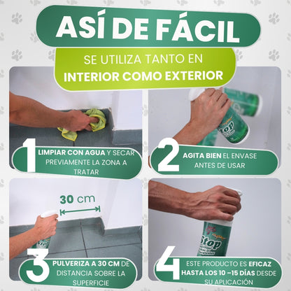 Spray Repelente para Lagartijas, Geckos y Serpientes 750 ml | Deshabituante Natural de Larga Duración | Uso Doméstico y Exterior