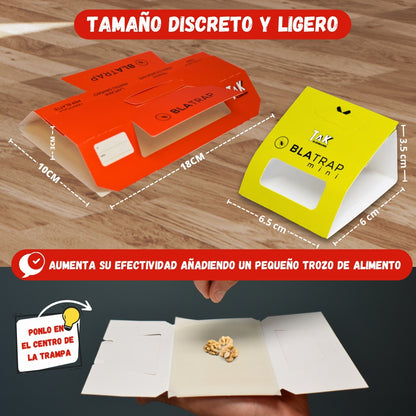Trampas Adhesivas para Cucarachas Extra Fuertes | Atrayente Alimentario Sin Veneno ni Biocidas