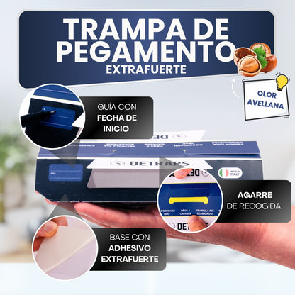 Trampas Adhesivas XL para Cucarachas y Bichos | Atrayente de Avellana y Adhesivo Extra Fuerte