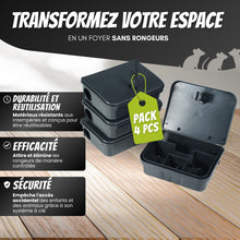 Portacebos para Ratones y Ratas con Llave de Seguridad | Trampas Profesionales para Control de Plagas