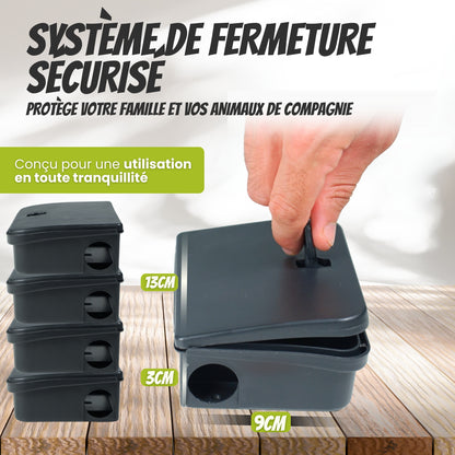 Portacebos para Ratones y Ratas con Llave de Seguridad | Trampas Profesionales para Control de Plagas
