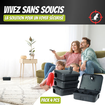 Portacebos para Ratones y Ratas con Llave de Seguridad | Trampas Profesionales para Control de Plagas