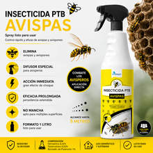 Insecticida PTB Avispas 1 Litro | Spray Listo para Usar para Avispas, Avispones y Avisperos