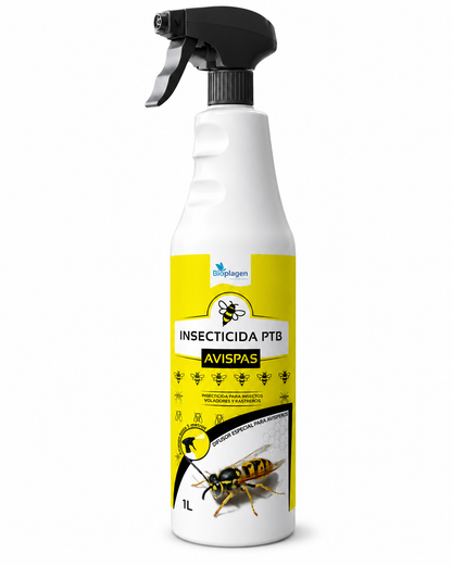 Insecticida PTB Avispas 1 Litro | Spray Listo para Usar para Avispas, Avispones y Avisperos