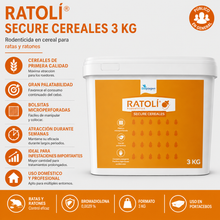 Ratolí Secure Cereales 3 kg | Rodenticida en Grano para Ratas y Ratones