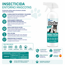 Insecticida Entorno Mascotas PODY Bioplagen | Elimina Mosquitos, Pulgas y Garrapatas