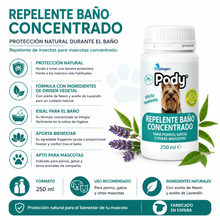 Repelente Baño Concentrado PODY Bioplagen 250 ml | Protección Natural para Mascotas