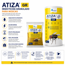ATIZA® GR Insecticida Granulado para Moscas Bioplagen | Cebo Atrayente con Acetamiprid | 25 g y 300 g